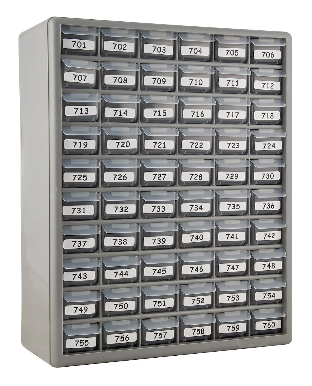013-699 – AP PRODUCTS Key Storage Case, Cabinet With Drawers Gray With 5 Keys Each Of 60 Key Codes Numbering 701 To 7...